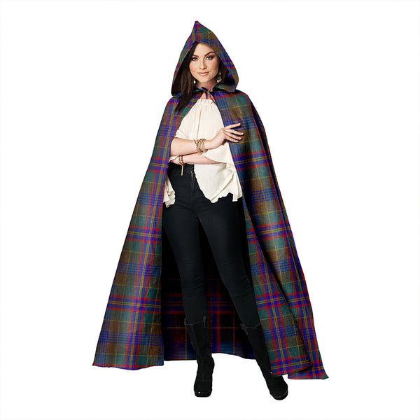 Pitcairn Hunting Weathered Clan Badge Tartan Hooded Cloak