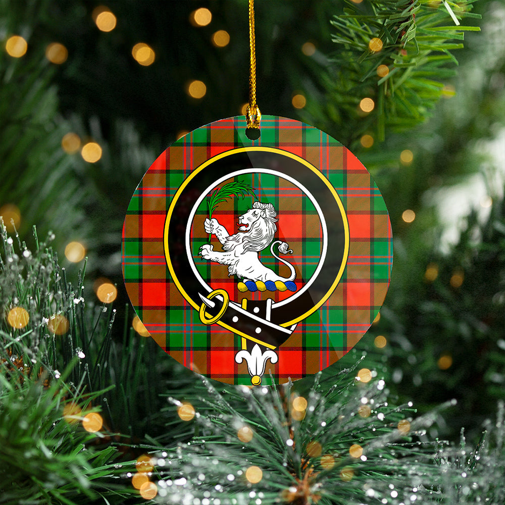 Plummer Ancient Clan Badge Tartan Plastic Christmas Ornaments