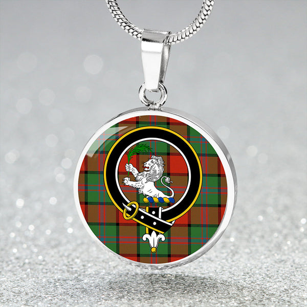 Plummer Ancient Clan Badge Tartan Classic Circle Necklace