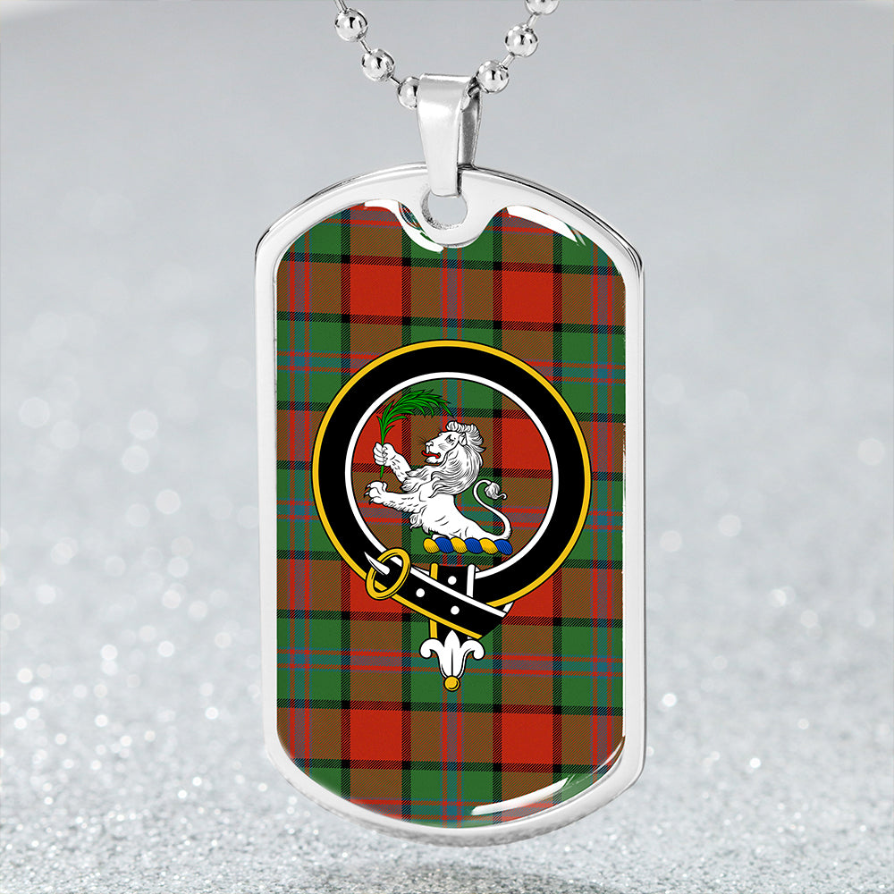 Plummer Ancient Clan Badge Classic Tartan Dog Tag Necklace