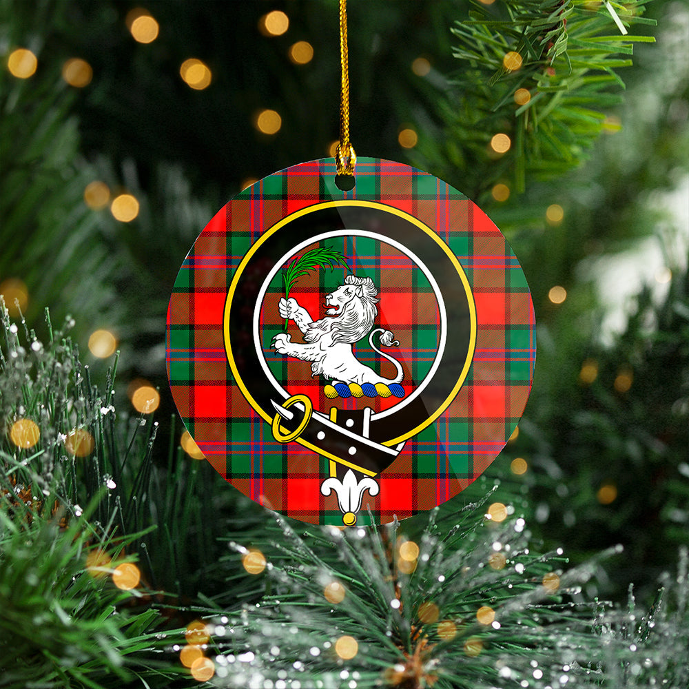 Plummer Modern Clan Badge Tartan Plastic Christmas Ornaments