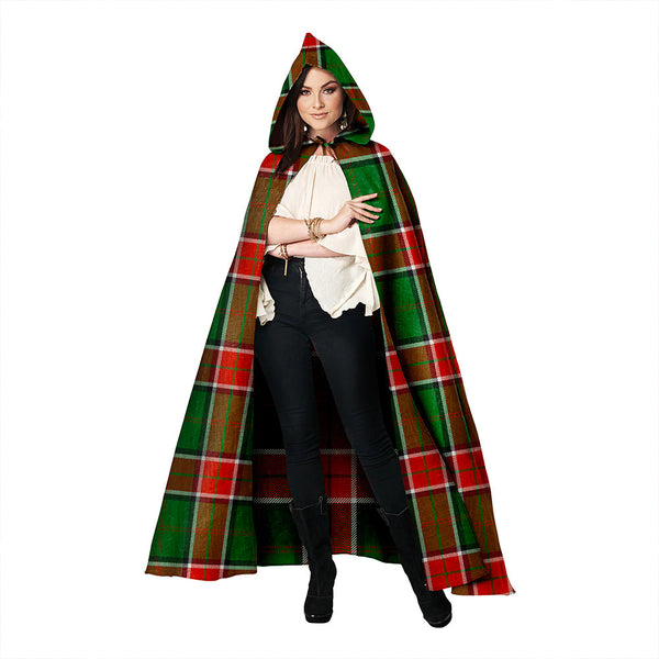 Pollock Ancient Clan Badge Tartan Hooded Cloak