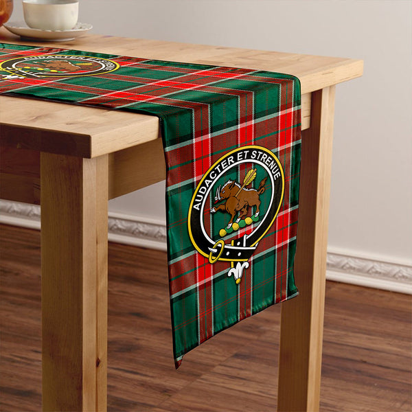 Pollock Modern Clan Badge Tartan Table Runner