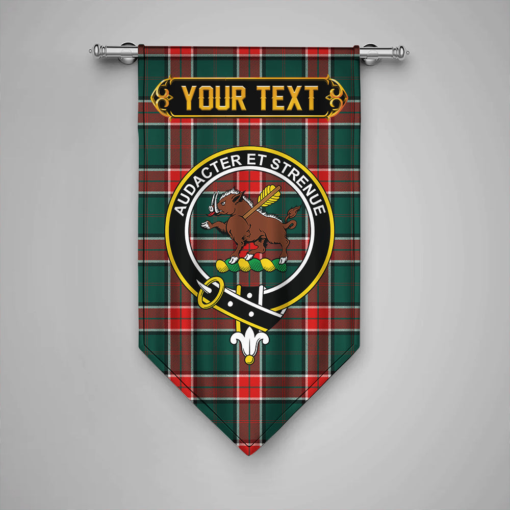 Pollock Modern Clan Badge Tartan Gonfalon Personalize