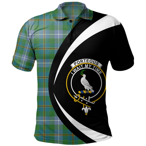 Porteous Ancient Clan Badge Tartan Polo Shirt Circle Style Personalized