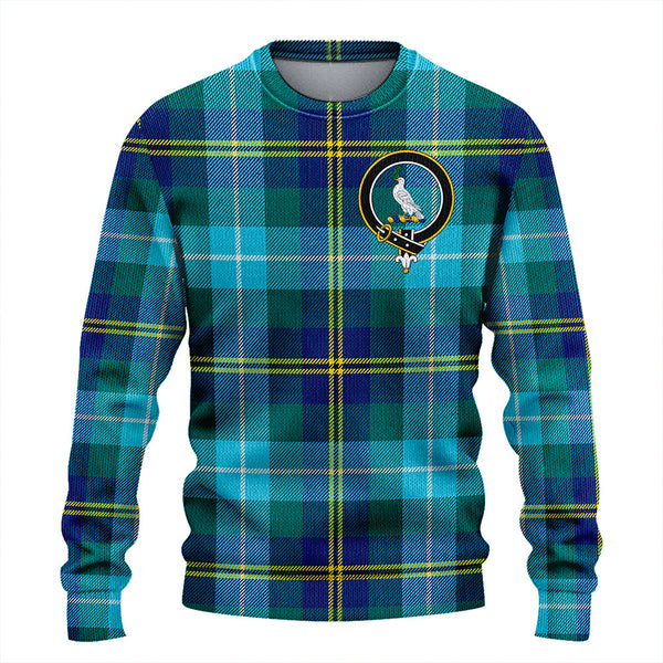 Porteous Modern Clan Badge Tartan Knitted Sweater