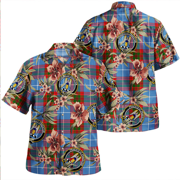 Preston Clan Badge Tartan Aloha Hawaiian Shirt Tropical Old Style