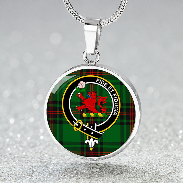 Primrose Clan Badge Tartan Classic Circle Necklace