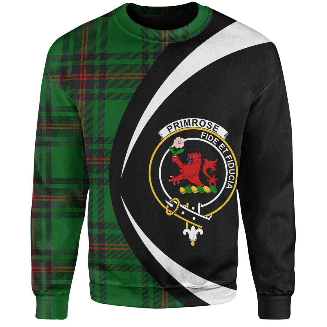 Primrose Clan Badge Tartan Sweatshirt Circle Style Personalized