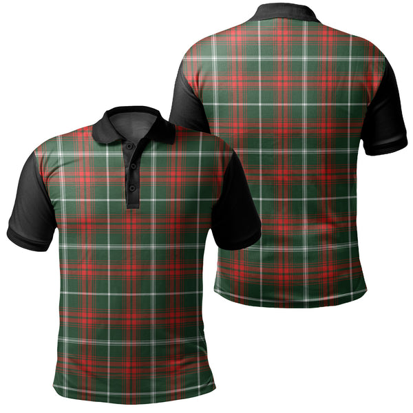 Prince of Wales Tartan Classic Polo Shirt Black Neck 1 Style