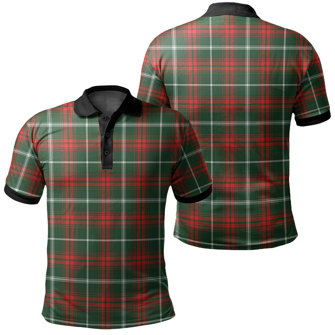 Prince of Wales Tartan Classic Polo Shirt Black Neck 2 Style