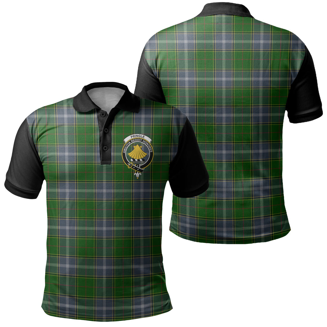 Pringle Tartan Crest Polo Shirt Black Neck 1 Style