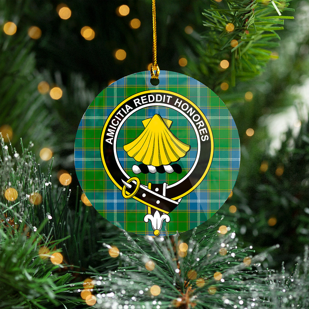 Pringle Ancient Clan Badge Tartan Plastic Christmas Ornaments