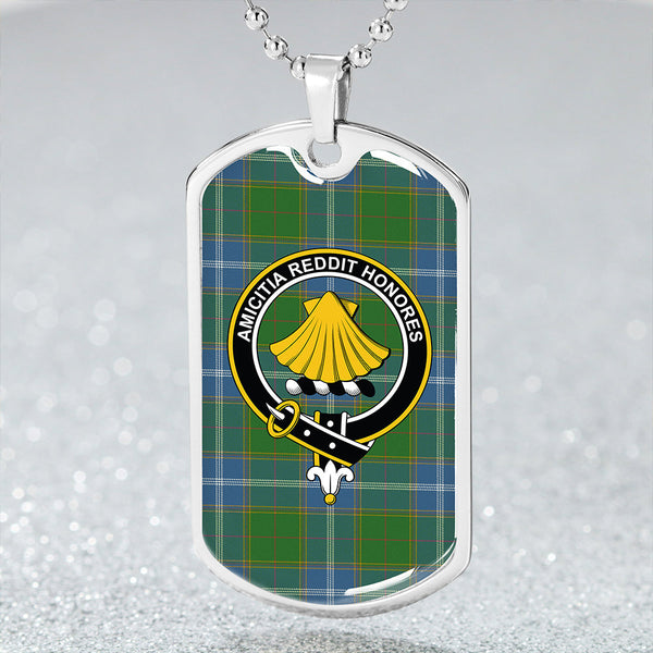 Pringle Ancient Clan Badge Classic Tartan Dog Tag Necklace