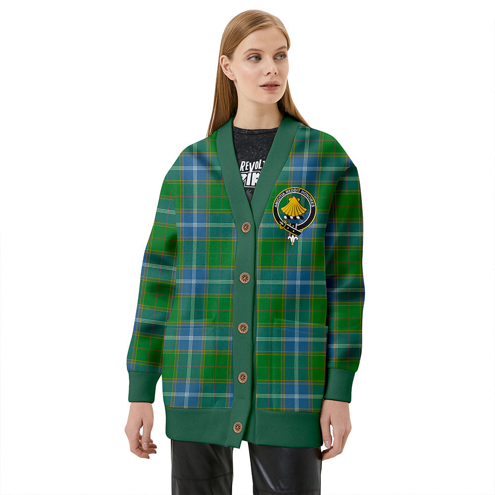 Pringle Ancient Clan Badge Tartan V-neck Cardigan