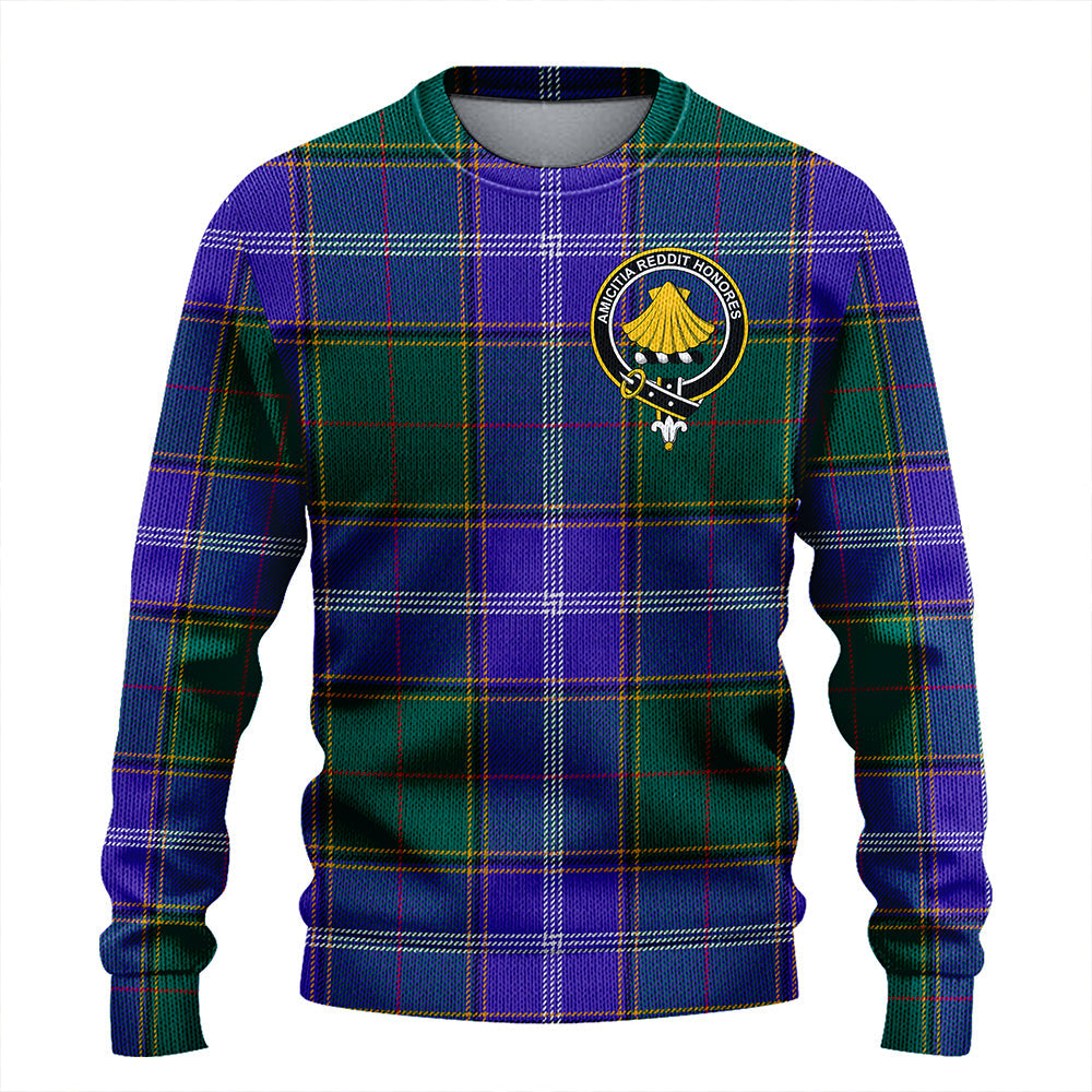 Pringle Modern Clan Badge Tartan Knitted Sweater