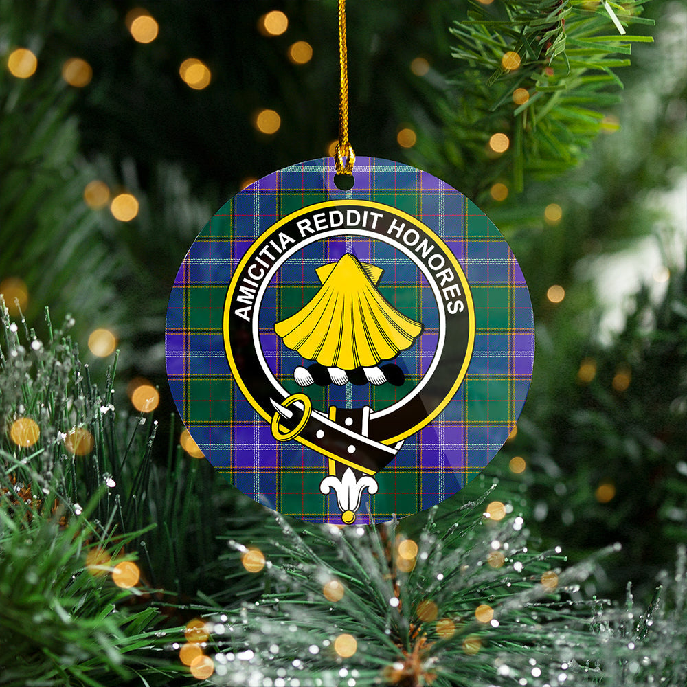 Pringle Modern Clan Badge Tartan Plastic Christmas Ornaments