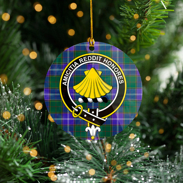 Pringle Modern Clan Badge Tartan Plastic Christmas Ornaments