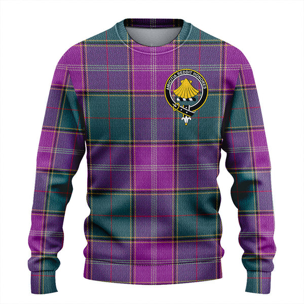 Pringle Weathered Clan Badge Tartan Knitted Sweater