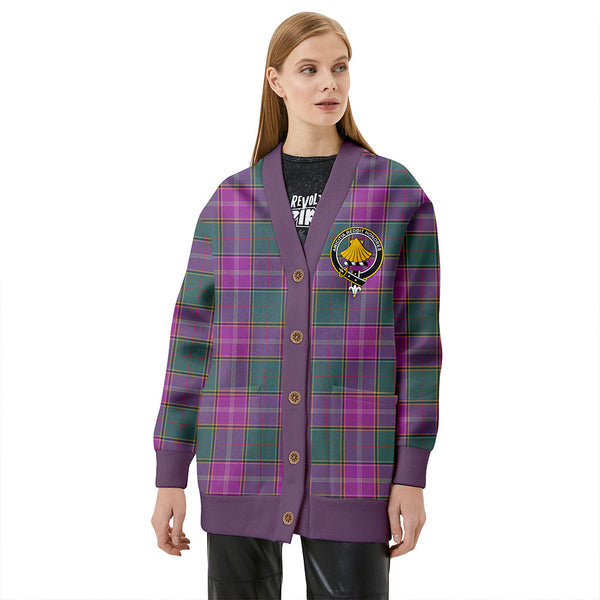 Pringle Weathered Clan Badge Tartan V-neck Cardigan