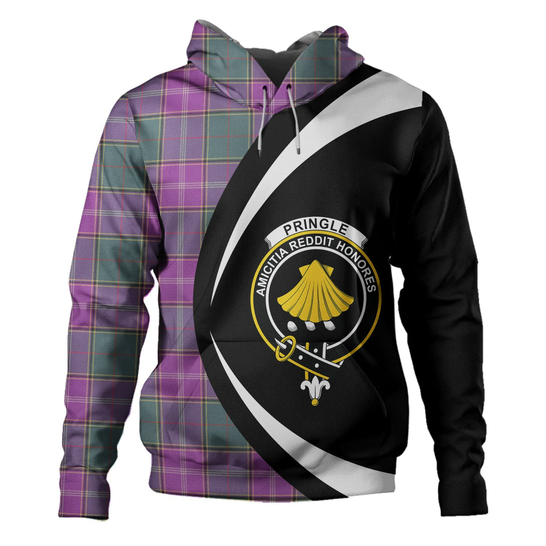 Pringle Weathered Clan Badge Tartan Hoodie Circle Style