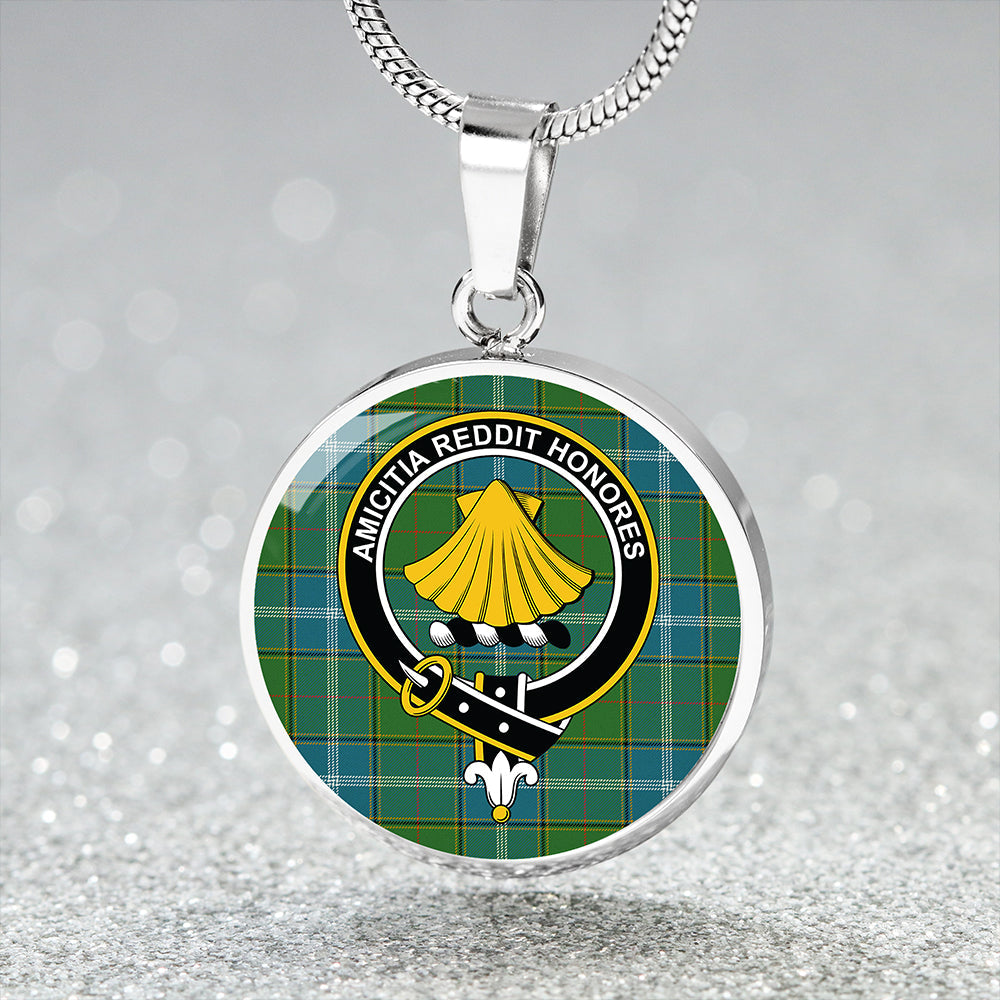 Pringle #2 Ancient Clan Badge Tartan Classic Circle Necklace