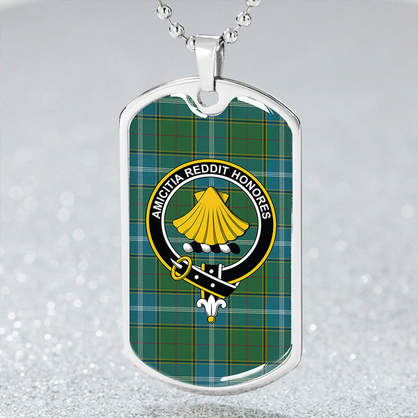 Pringle #2 Modern Clan Badge Classic Tartan Dog Tag Necklace