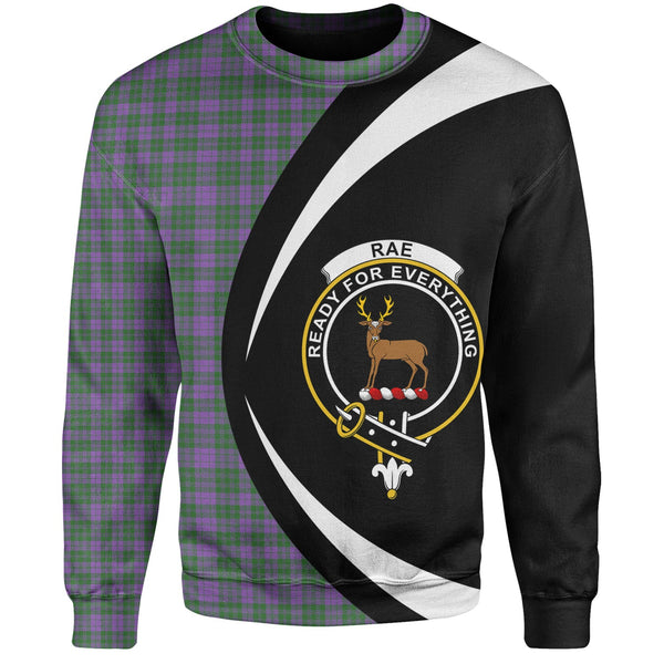 Rae Ancient Clan Badge Tartan Sweatshirt Circle Style Personalized