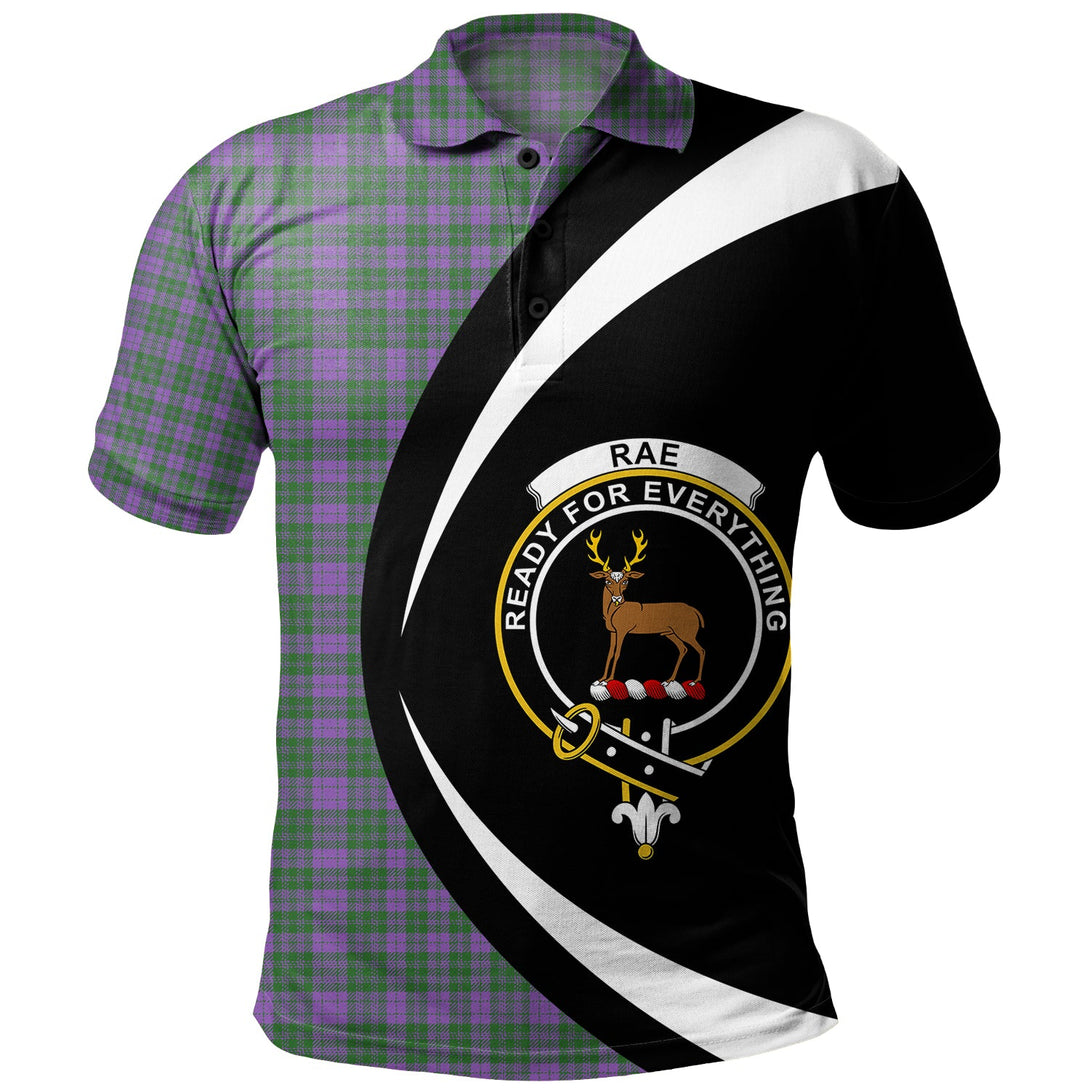 Rae Ancient Clan Badge Tartan Polo Shirt Circle Style Personalized