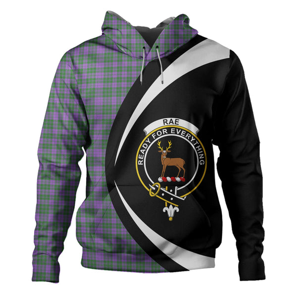 Rae Ancient Clan Badge Tartan Hoodie Circle Style