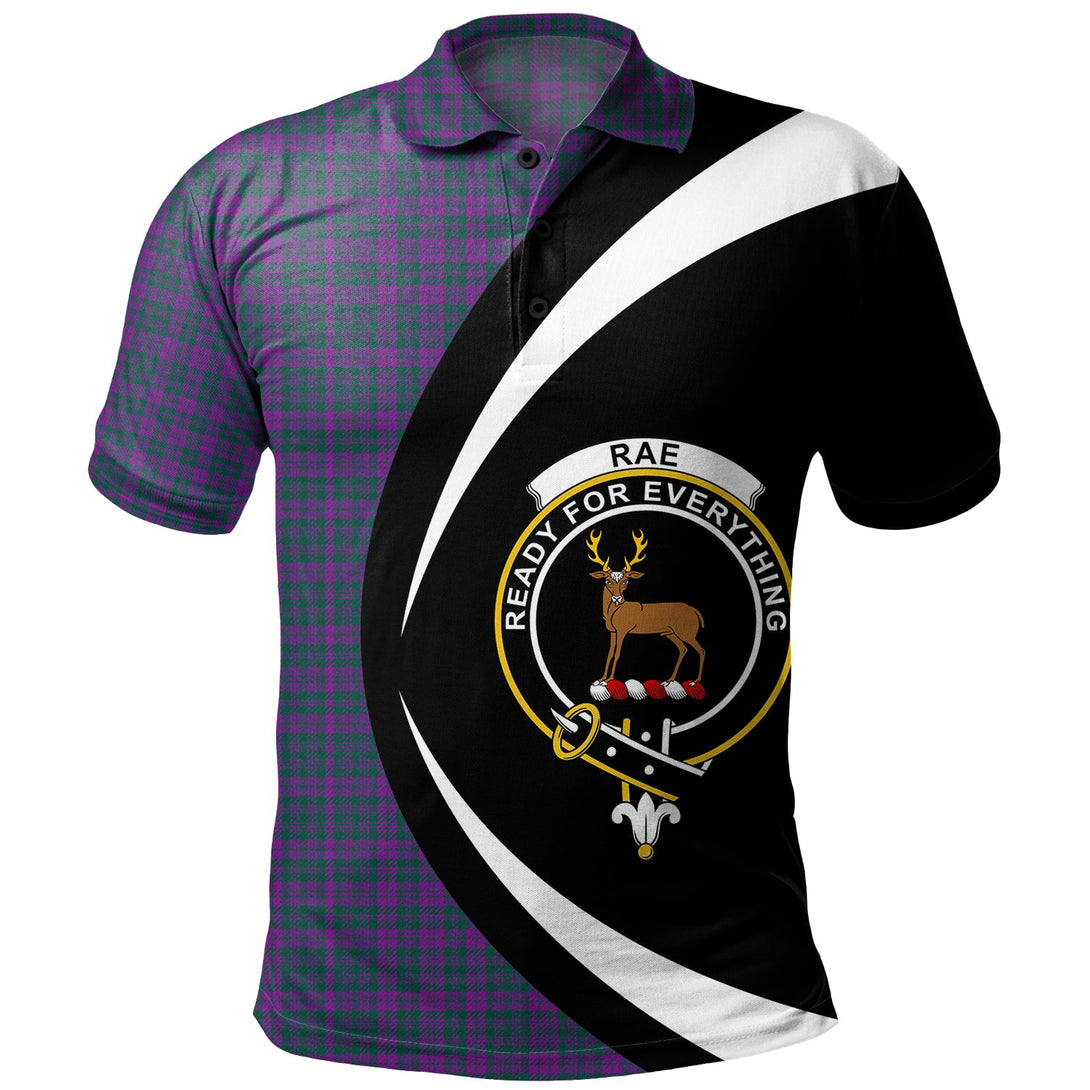 Rae Modern Clan Badge Tartan Polo Shirt Circle Style Personalized