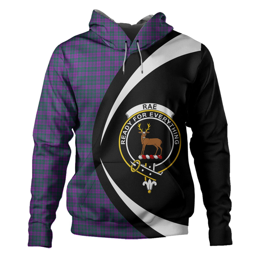 Rae Modern Clan Badge Tartan Hoodie Circle Style