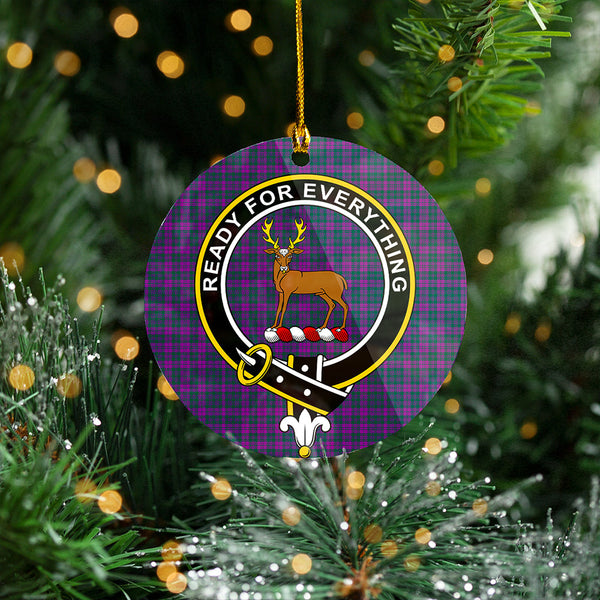 Rae Modern Clan Badge Tartan Plastic Christmas Ornaments