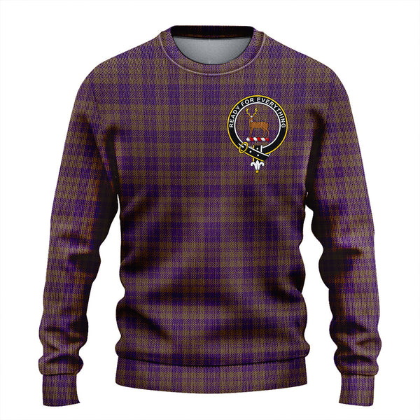 Rae Weathered Clan Badge Tartan Knitted Sweater