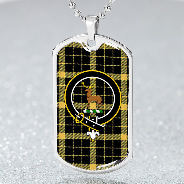 Raeburn Ancient Clan Badge Classic Tartan Dog Tag Necklace