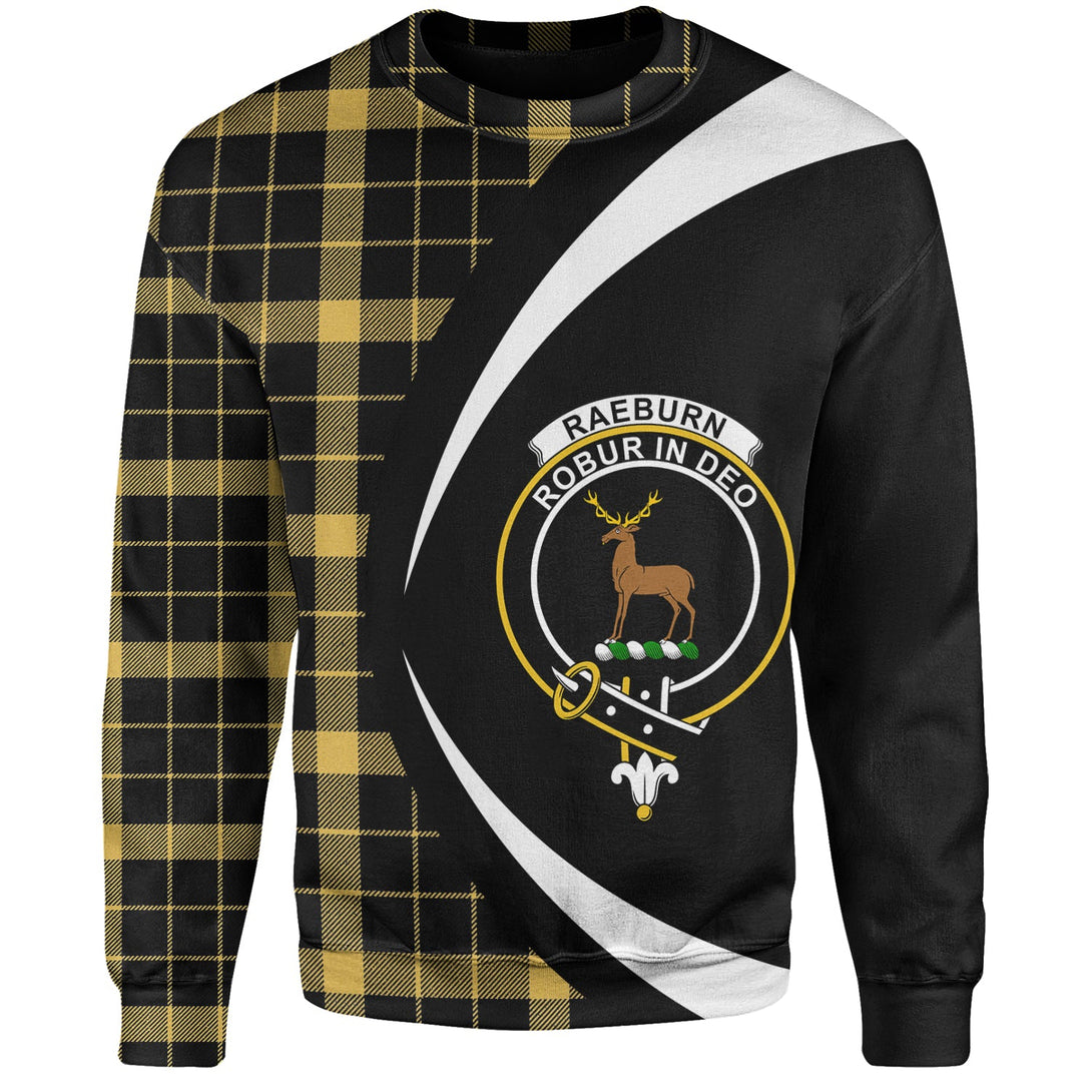 Raeburn Ancient Clan Badge Tartan Sweatshirt Circle Style Personalized