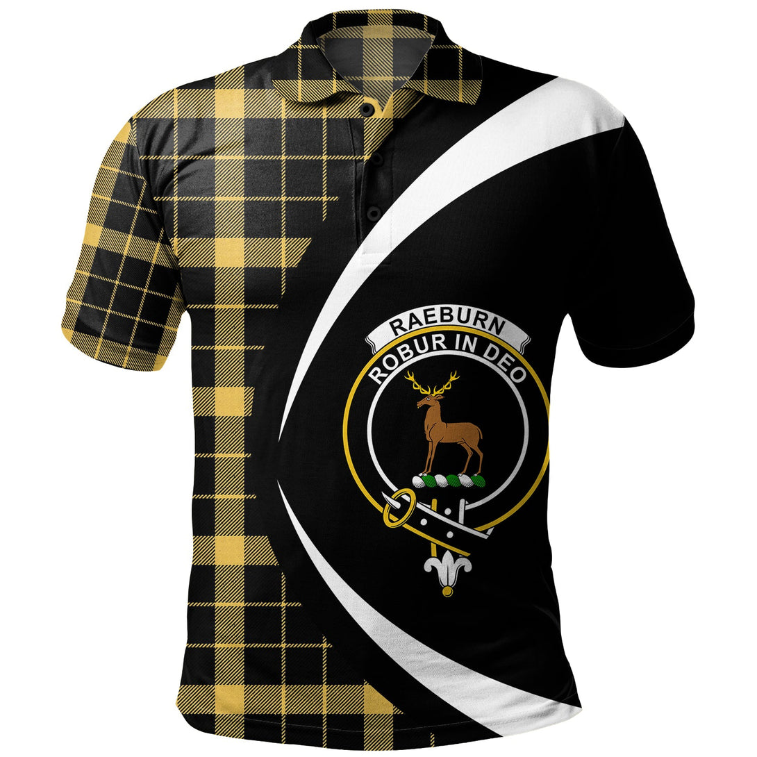 Raeburn Ancient Clan Badge Tartan Polo Shirt Circle Style Personalized