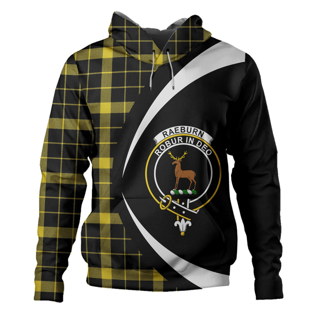 Raeburn Modern Clan Badge Tartan Hoodie Circle Style