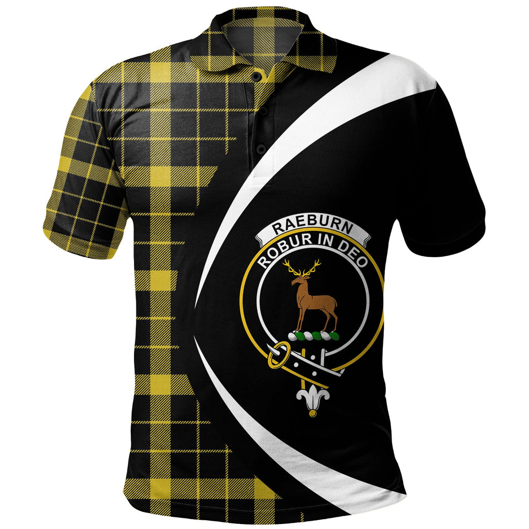 Raeburn Modern Clan Badge Tartan Polo Shirt Circle Style Personalized