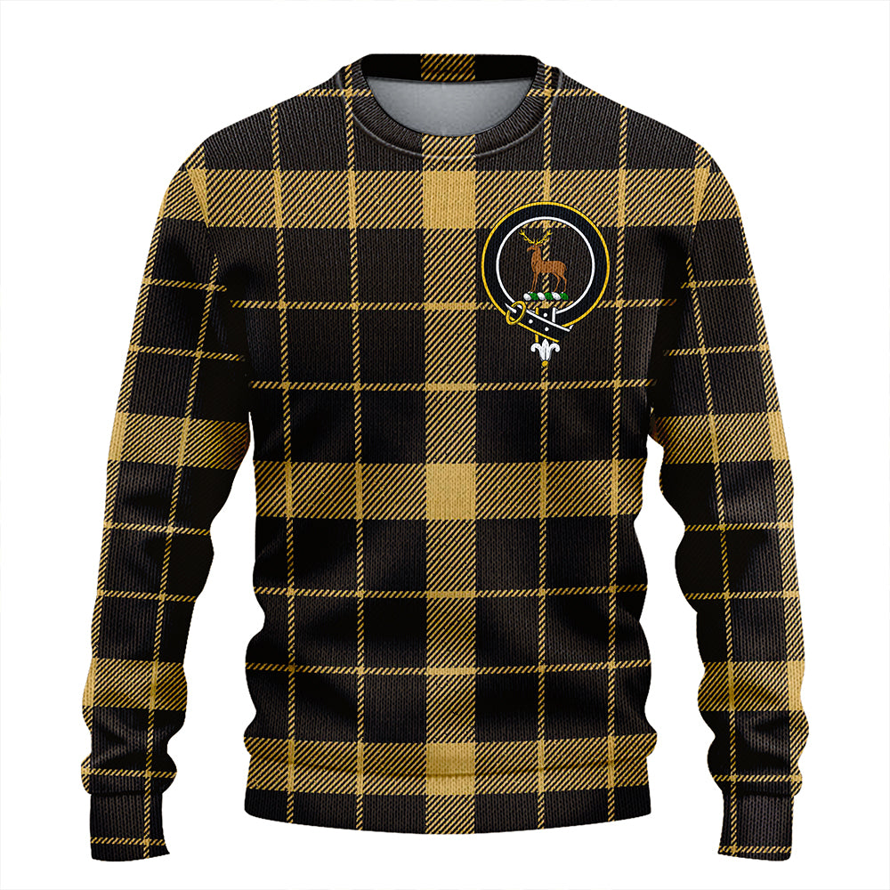 Raeburn Weathered Clan Badge Tartan Knitted Sweater