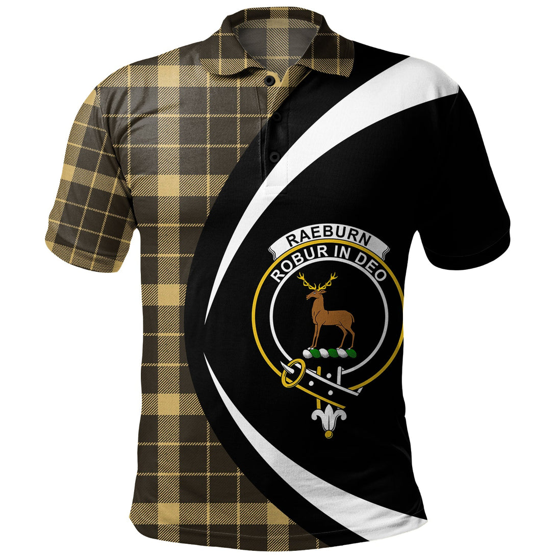 Raeburn Weathered Clan Badge Tartan Polo Shirt Circle Style Personalized