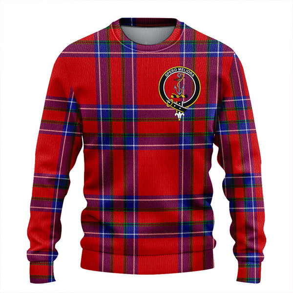 Rait Clan Badge Tartan Knitted Sweater