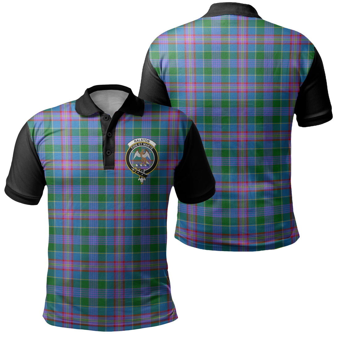 Ralston Tartan Crest Polo Shirt Black Neck 1 Style