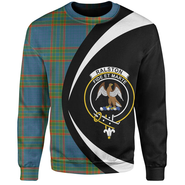 Ralston UK Ancient Clan Badge Tartan Sweatshirt Circle Style Personalized