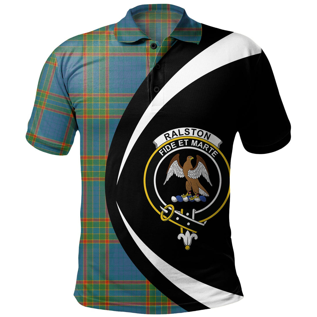 Ralston UK Ancient Clan Badge Tartan Polo Shirt Circle Style Personalized