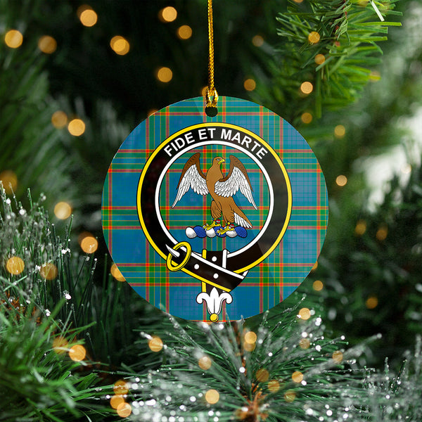 Ralston UK Ancient Clan Badge Tartan Plastic Christmas Ornaments