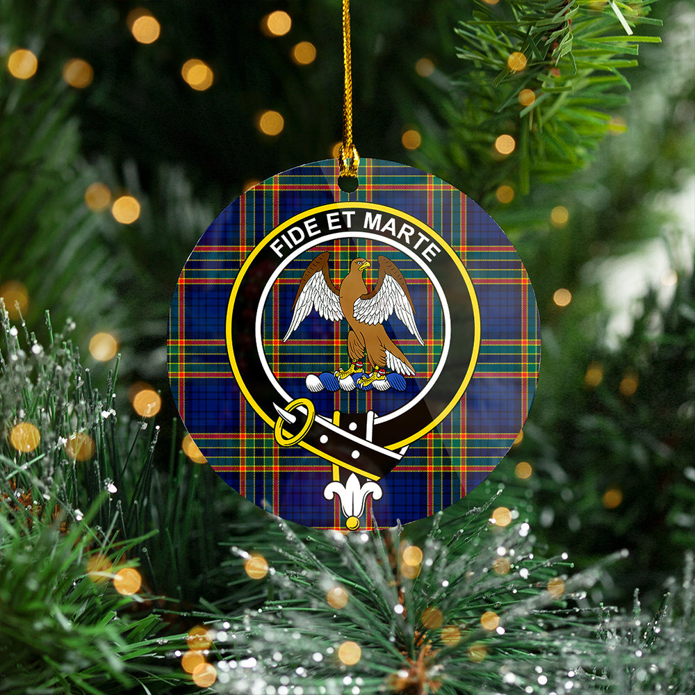 Ralston UK Modern Clan Badge Tartan Plastic Christmas Ornaments