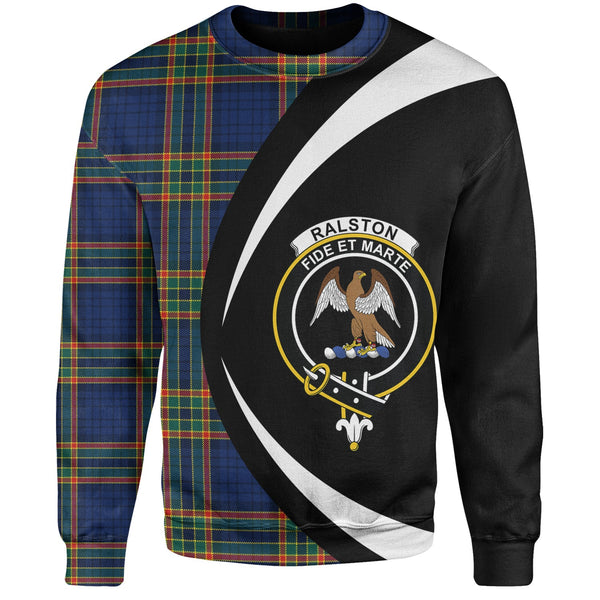 Ralston UK Modern Clan Badge Tartan Sweatshirt Circle Style Personalized