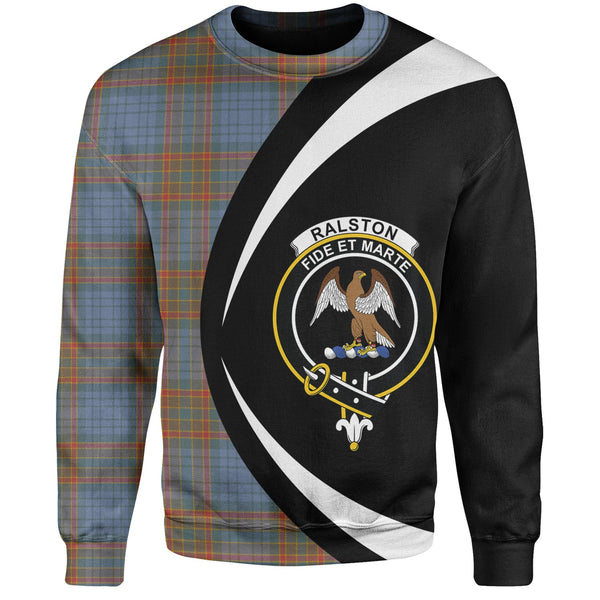 Ralston UK Weathered Clan Badge Tartan Sweatshirt Circle Style Personalized