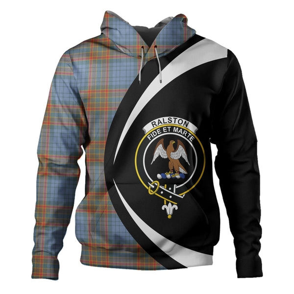 Ralston UK Weathered Clan Badge Tartan Hoodie Circle Style